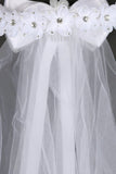 Kendell Rhinestone Center Flower Wreath & Veil